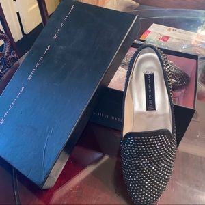 Black Bling Loafers by Steve Madden